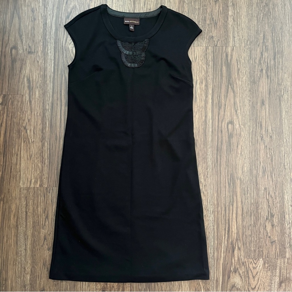Dana Buchman Black Sheath Cocktail Dress Small